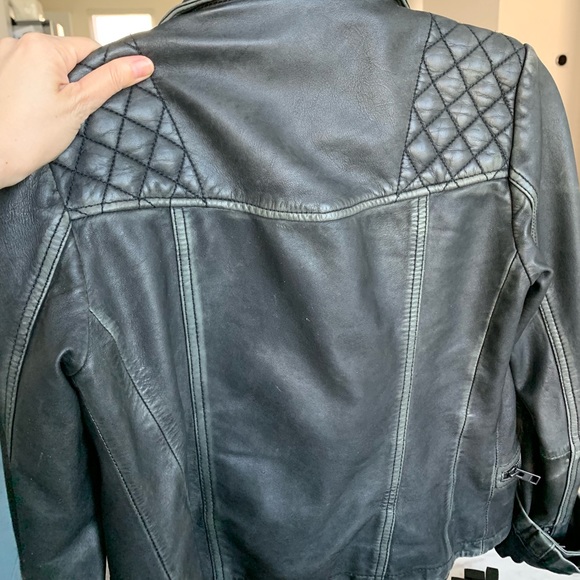 All Saints Cargo Leather Jacket - Picture 5 of 7